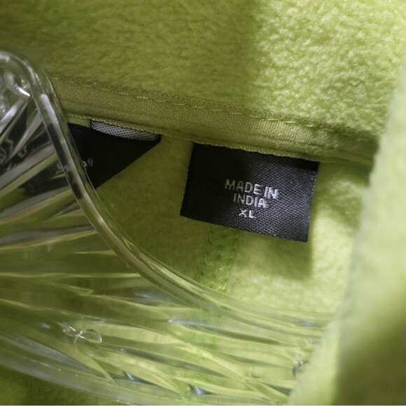 Eddie Bauer 2-N-1 Fleece Windbreaker Hooded Jacket Women Purple Green XL - Picture 6 of 8